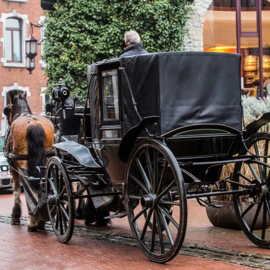 Voyage en calèche d'époque